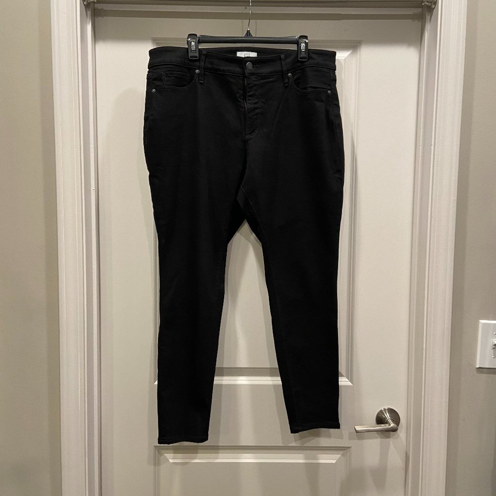 LOFT Plus Black High Waist Skinny Jeans